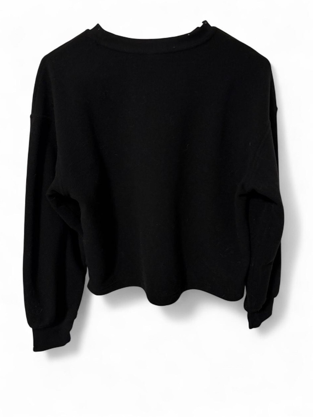 Old Navy Black Crewneck Sweater with Gold Logo - Picture 3 of 4